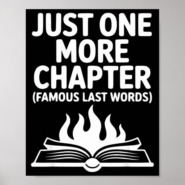 Affiche Un chapitre de plus livre drôle amateur de lecture (Devant)