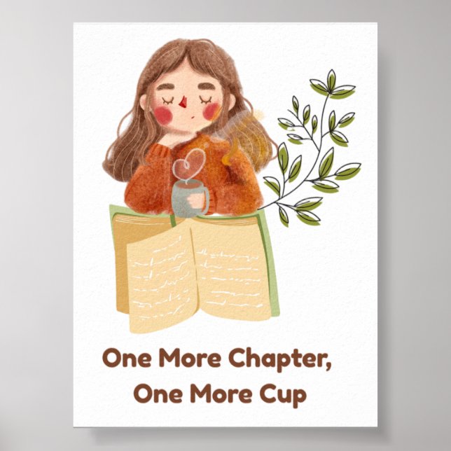 Affiche Un chapitre de plus, une tasse de plus | Amateur d (Devant)