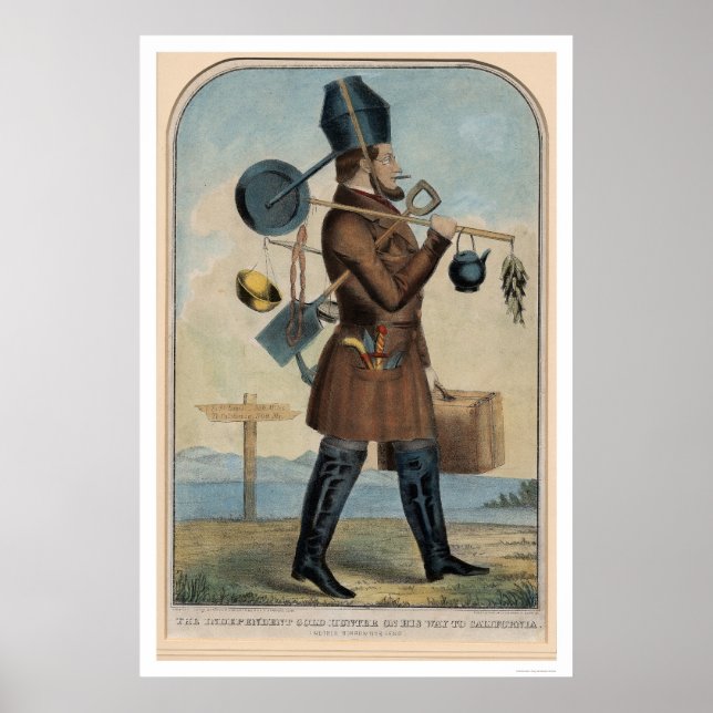 Affiche Un chasseur d'or indépendant en route pour la Cali (Devant)