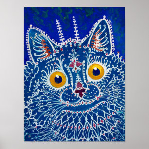 Affiche Un chat de style gothique par Louis Wain
