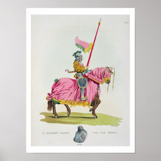 Affiche Un chevalier armé pour l'obligation, 1512, gravé p (Devant)