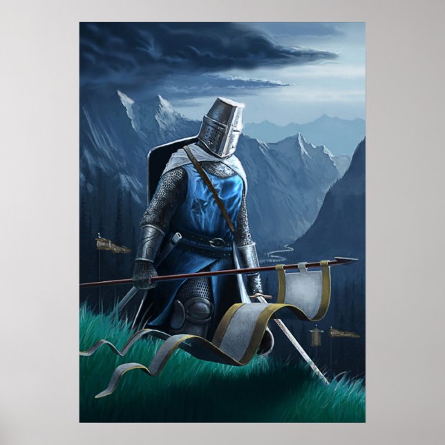 Affiche Un chevalier sans peur continue à défiler. (Devant)