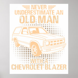 Affiche Un Chevrolet Blazer 1989 de vieil homme