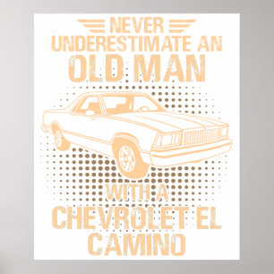 Affiche Un Chevrolet El Camino 1978 de vieil homme