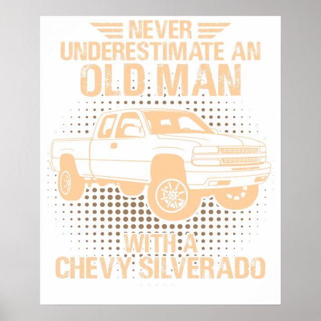 Affiche Un Chevrolet Silverado 2000 de vieil homme (Devant)