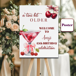 Affiche Un Chic A Tini Bit Plus Vieux Martini Cerise 45e A