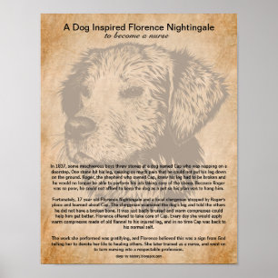 Affiche Un chien inspiré Florence Nightingale pour être un