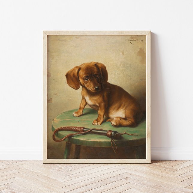 Affiche Un chiot de Dachshund | Carl Reichert (Créateur téléchargé)