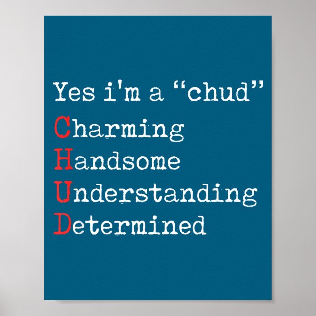 Affiche Un chud charmant beau compréhensif déterminé (Devant)