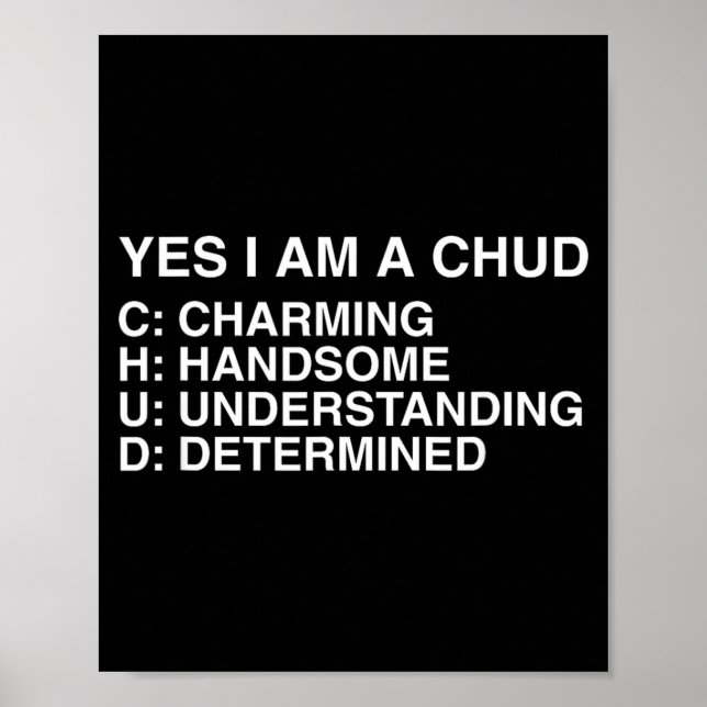 Affiche Un CHUD Drôle Débridé Gen Z Argot Memes Brainrot (Devant)