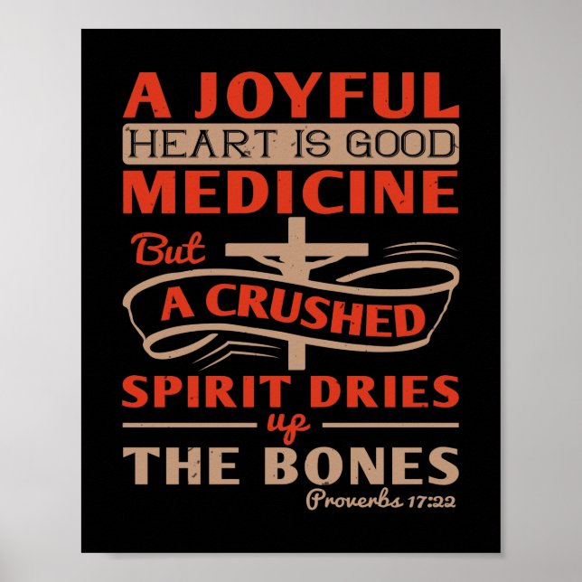 Affiche Un cœur joyeux est un bon médicament (Devant)