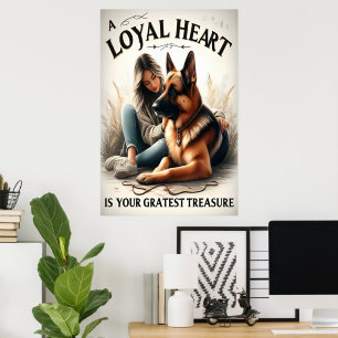 Affiche Un Coeur Loyal Avec Un Berger Allemand