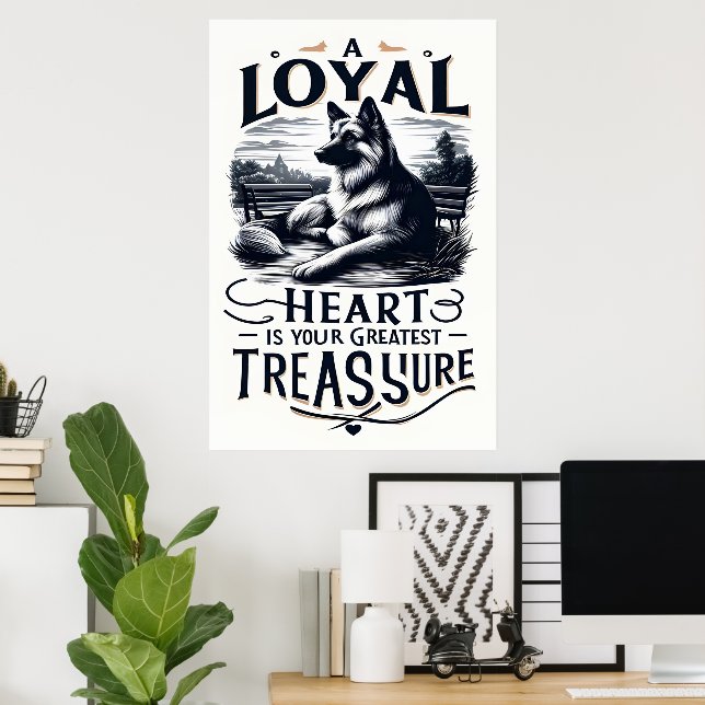 Affiche Un coeur loyal plus grand trésor (Bureau à domicile)