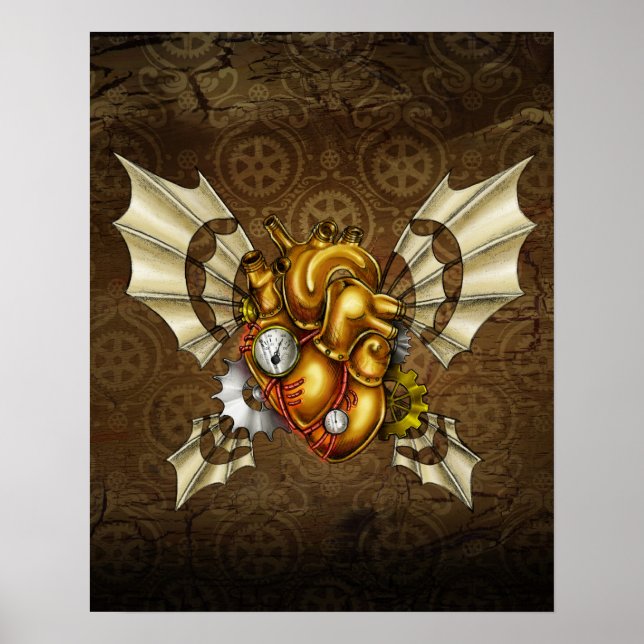 Affiche Un coeur pour prendre l'affiche de vol— Rouge (Devant)