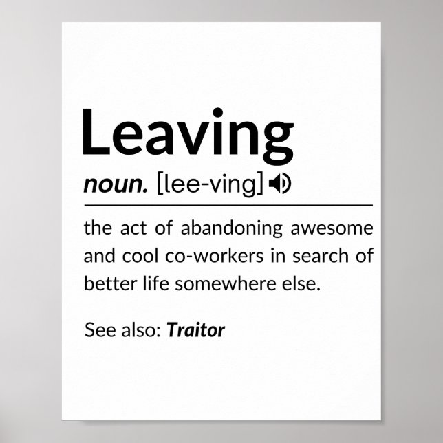 Affiche Un collègue marrant quitte une tasse de café (Devant)