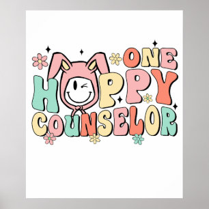 Affiche un conseiller heureux, rétro, vintage