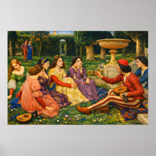 Affiche Un conte du Décaméron par Waterhouse