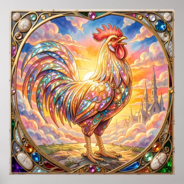 Affiche Un coq éthéré (Devant)