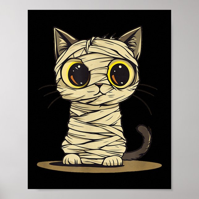 Affiche Un Costume De Chat Éffrayant Et Adorable Pour Les  (Devant)