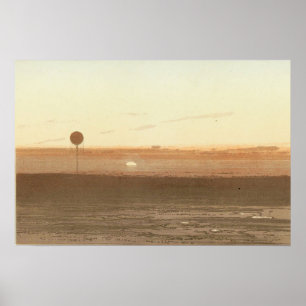 Affiche Un coucher de soleil vu du ballon.
