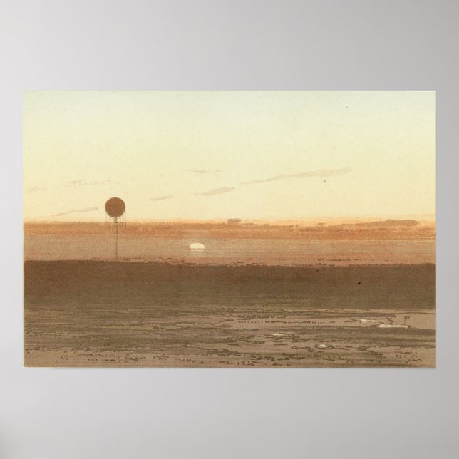 Affiche Un coucher de soleil vu du ballon. (Devant)