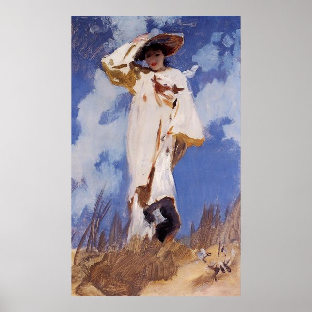 Affiche Un coup de vent par John Singer Sargent (Devant)