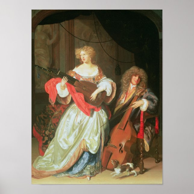 Affiche Un couple faisant de la musique (Devant)