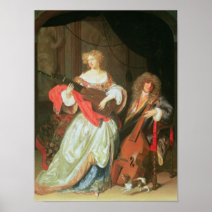 Affiche Un couple faisant la musique