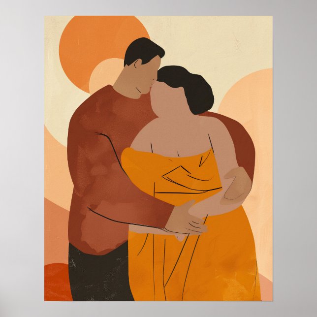 Affiche Un couple incarnant l'art Abstrait (Devant)