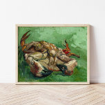 Affiche Un crabe sur son dos | Vincent van Gogh<br><div class="desc">Un crabe sur son dos (1888) de Vincent van Gogh est un tableau à vie fixe saisissant qui présente un crabe couché sur son dos, rendu avec des touches audacieuses et expressives et une palette de couleurs vibrantes. Les tons rougeâtres de la coquille du crabe contrastent considérablement avec l'arrière -...</div>