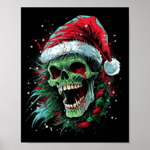 Affiche Un crâne de vacances punked-Up Élève ton Loo de No