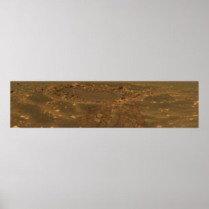 Affiche Un cratère d'impact dans la région du Méridien Pla