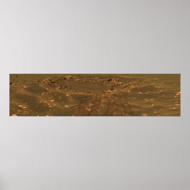 Affiche Un cratère d'impact dans la région du Méridien Pla (Devant)