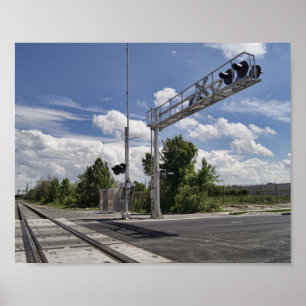 Affiche Un croisement de chemin de fer