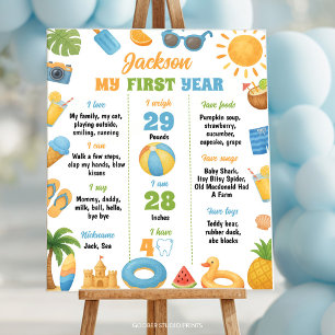 Affiche Un dans le soleil 1er anniversaire de fête d'été J