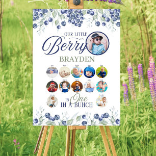 Affiche Un dans un groupe premier anniversaire collage sig