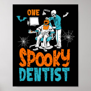 Affiche Un Dentiste Éffrayant Craindre Dental Halloween Sq