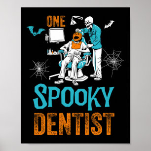Affiche Un Dentiste Éffrayant Craindre Dental Halloween Sq