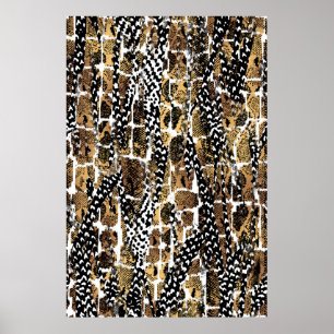 Affiche Un design abstrait qui transforme une peau d'anima