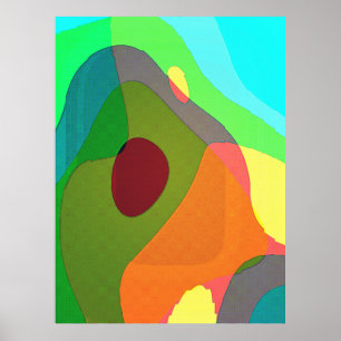 Affiche Un désordre coloré 1107 Art abstrait