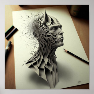 Affiche Un dessin d'art contemporain