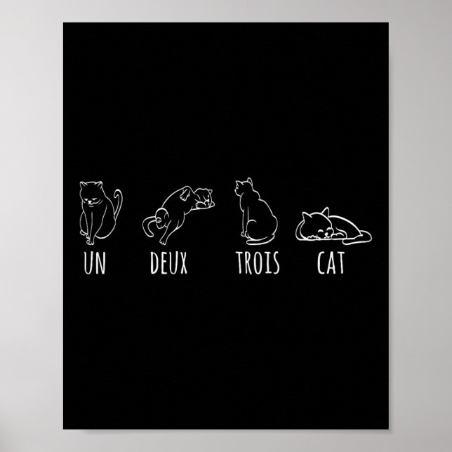 Affiche Un Deux Trois Cat Abstrait Français Kitty (Devant)