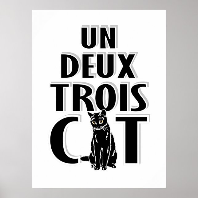 Affiche Un Deux Trois Cat French Cats (Devant)