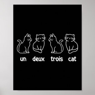 Affiche Un Deux Trois Cat - Propriétaire Français Amoureux