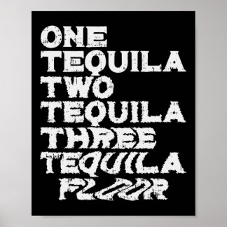 Affiche Un Deux Trois Plancher De Tequila Drôle Mexicain S