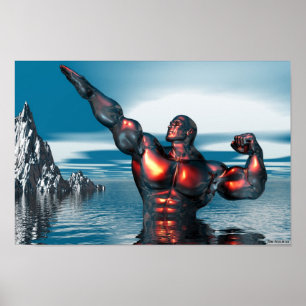 Affiche un dieu de la mer