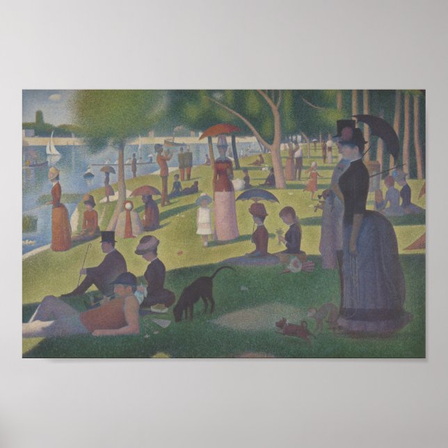 Affiche Un dimanche à La Grande Jatte par Seurat Wall Art (Devant)