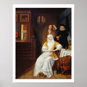 Affiche Un docteur Visiting jeune Madame dans une chambre