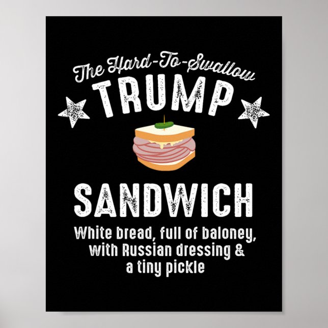 Affiche Un drôle de sandwich Trump anti-Trump difficile à  (Devant)
