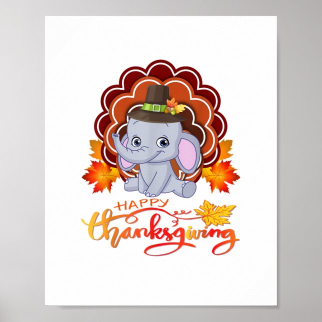 Affiche Un drôle d'éléphant Bon thanksgiving turc (Devant)